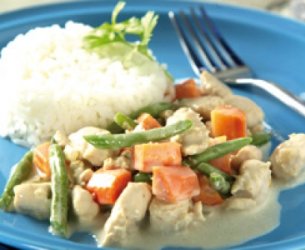 Frango com Legumes no Leite de Coco