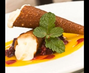 Cone de Amêndoas com Creme de Mascarpone