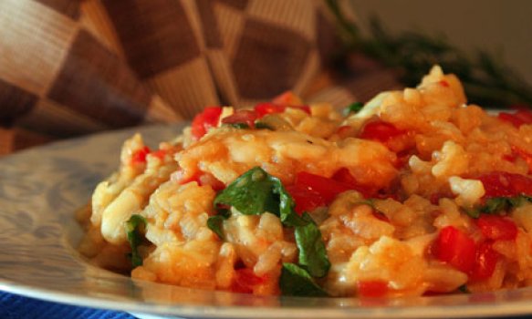 Risoto de Tomate fresco com Rúcula Risoto de Tomate fresco com Rúcula