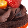 Cupcake de Chocolate com Morango
