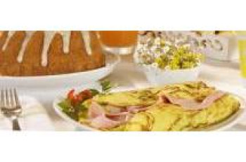Omelete de Presunto, Alho-Poró e Tomate Fresco