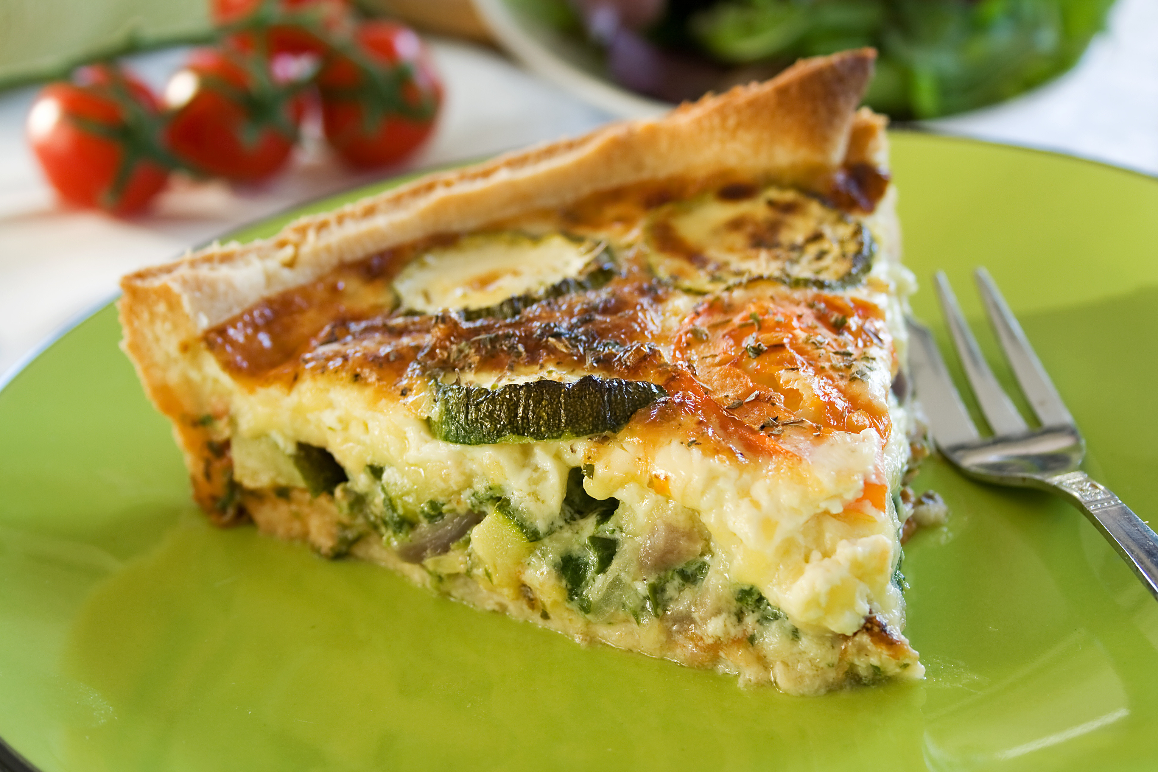 Quiche de abobrinha com cottage