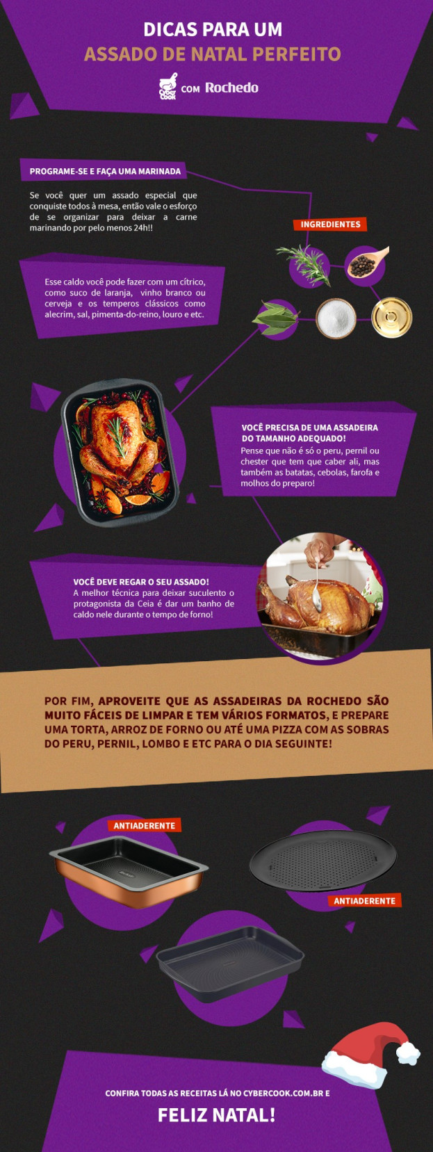 Infográfico de dicas para uma assado perfeito