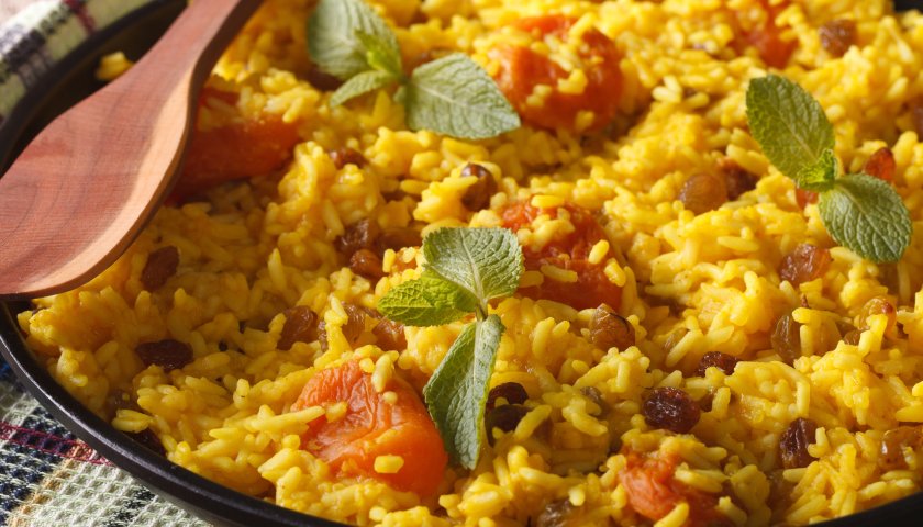 Arroz com frutas secas