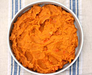 Purê de Batata Doce e Cenoura