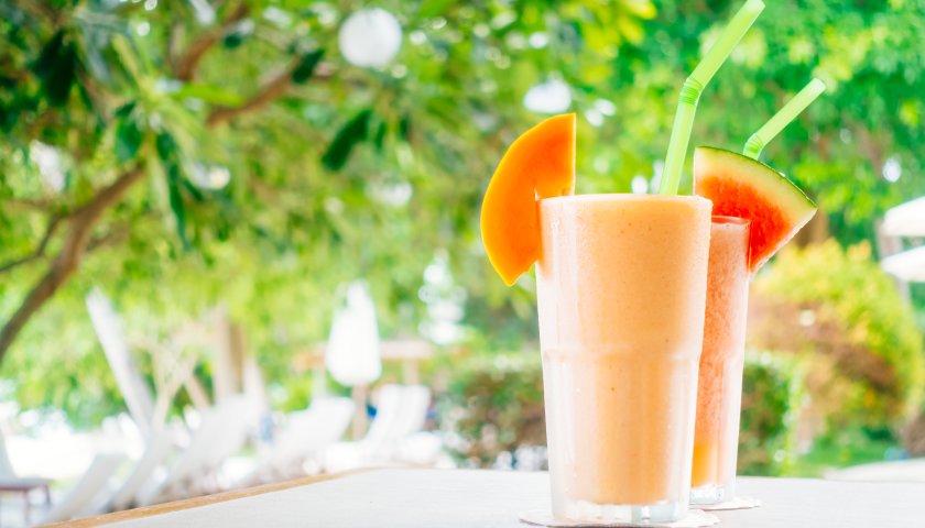 Vitamina de mamão com leite em pó Vitamina de mamão com leite em pó