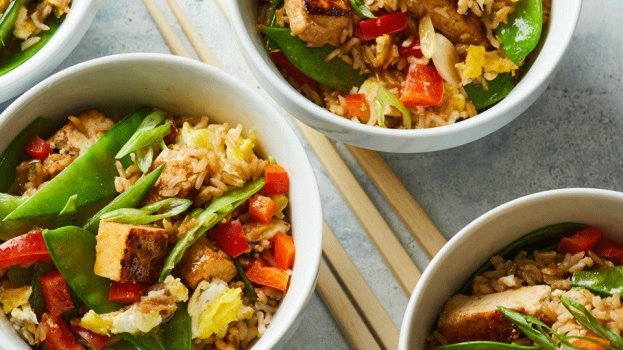 Arroz com Tofu e Legumes Arroz com Tofu e Legumes