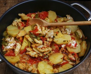 Bacalhoada com Pimentão
