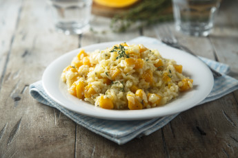 Risoto de Abóbora e Bacalhau