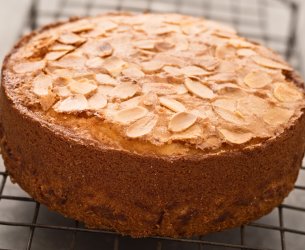 Bolo de amêndoas e laranja