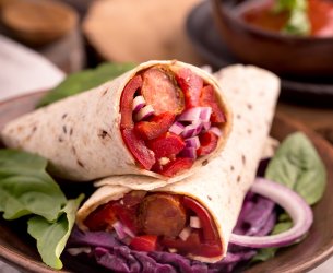 Tortilhas espanholas com linguiça picante