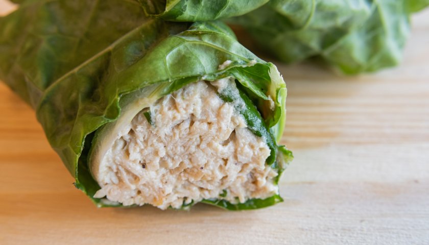 Wrap de Frango com Couve Wrap de Frango com Couve