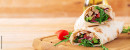 Wrap de Frango Defumado com Cream Cheese