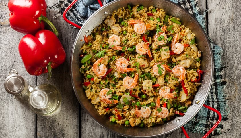 Arroz de camarão e peixe branco Arroz de camarão e peixe branco