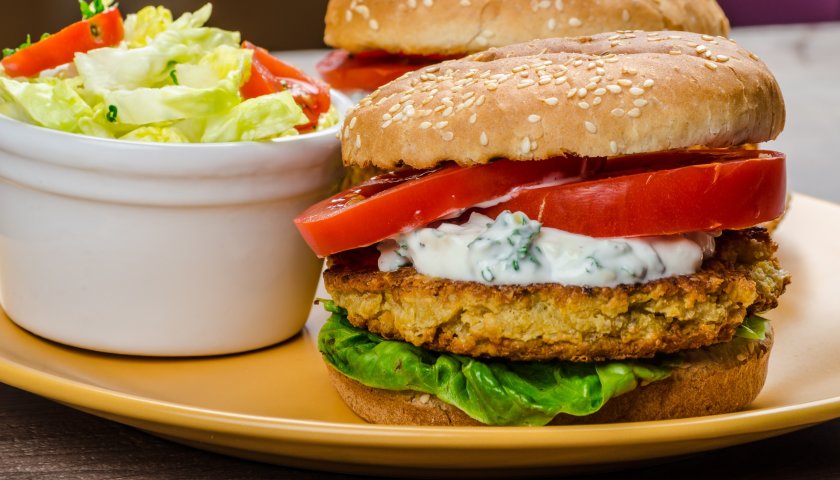 Hamburguer de Grão-de-Bico Hamburguer de Grão-de-Bico