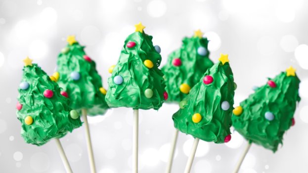 Cake Pop de Árvore de Natal Cake Pop de Árvore de Natal