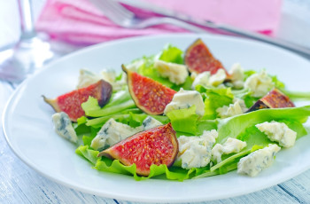 Salada de Folhas, Figo e Gorgonzola