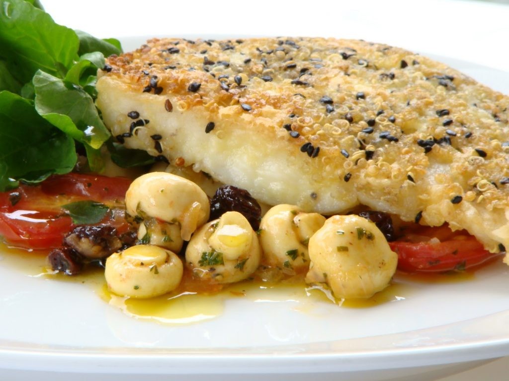 Tilápia com Crosta de Quinoa Receitas CyberCook