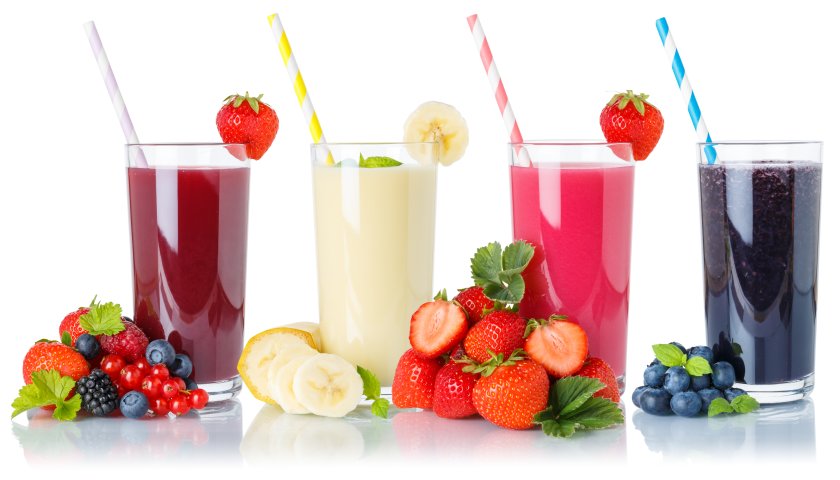 Vitamina de iogurte e frutas