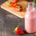 Vitamina de Gelatina e Frutas com Leite de Soja