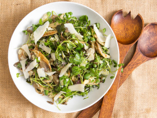 Salada de Cogumelos com Agrião