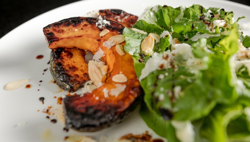 Salada de abóbora cabotiá glaceada